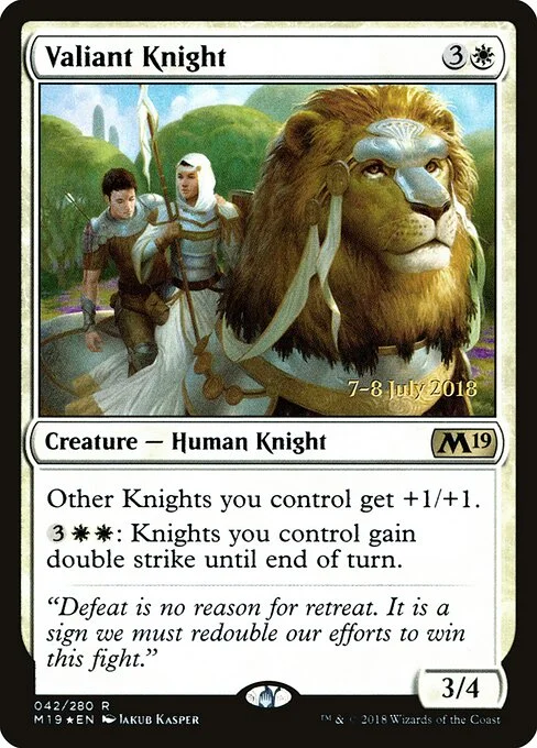 Valiant Knight, carta Magic di tipo Creature — Human Knight illustrata da Jakub Kasper