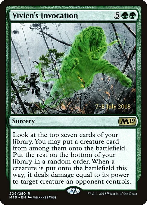 Vivien's Invocation, carta Magic di tipo Sorcery illustrata da Johannes Voss