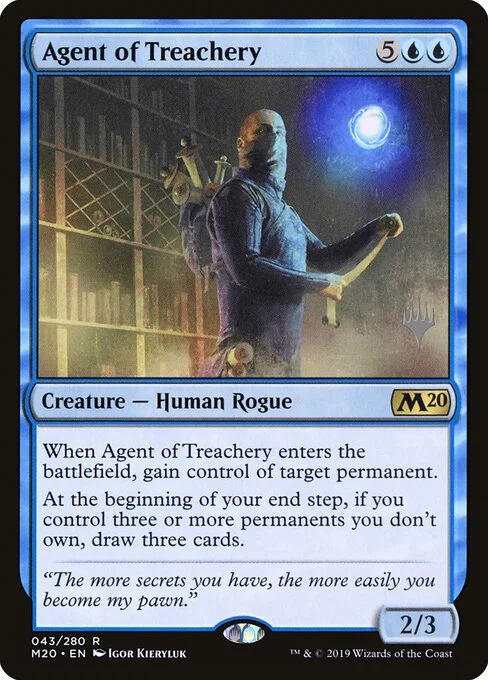 Agent of Treachery, carta Magic di tipo Creature — Human Rogue illustrata da Igor Kieryluk