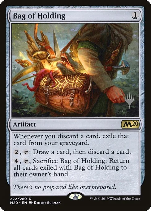 Bag of Holding, carta Magic di tipo Artifact illustrata da Dmitry Burmak
