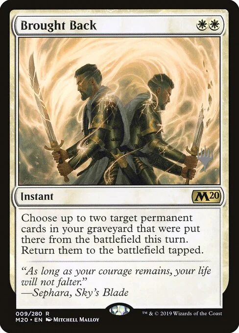 Brought Back, carta Magic di tipo Instant illustrata da Mitchell Malloy