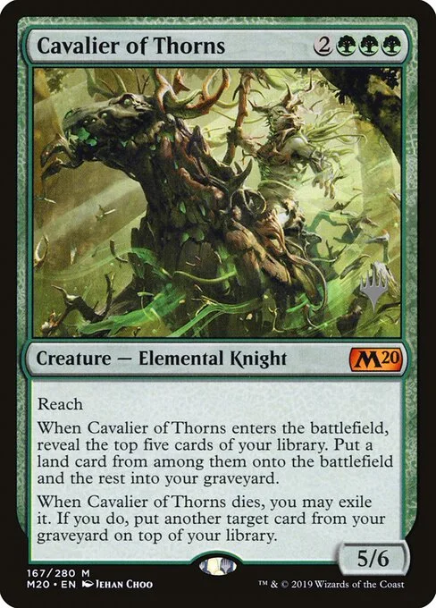 Cavalier of Thorns, carta Magic di tipo Creature — Elemental Knight illustrata da Jehan Choo