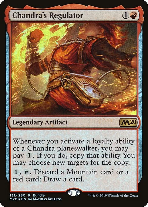 Chandra's Regulator, carta Magic di tipo Legendary Artifact illustrata da Mathias Kollros