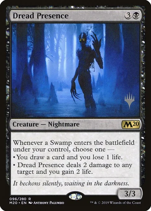 Dread Presence, carta Magic di tipo Creature — Nightmare illustrata da Anthony Palumbo