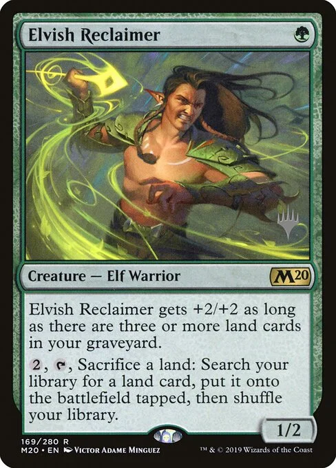 Elvish Reclaimer, carta Magic di tipo Creature — Elf Warrior illustrata da Victor Adame Minguez