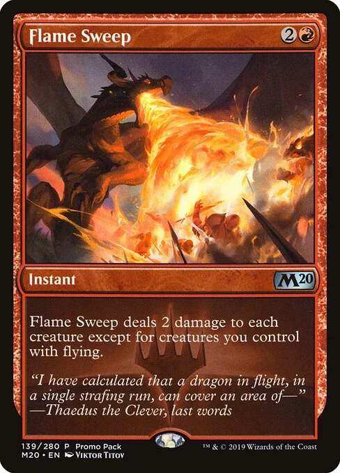 Flame Sweep, carta Magic di tipo Instant illustrata da Viktor Titov