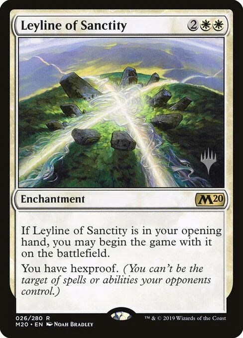 Leyline of Sanctity, carta Magic di tipo Enchantment illustrata da Noah Bradley