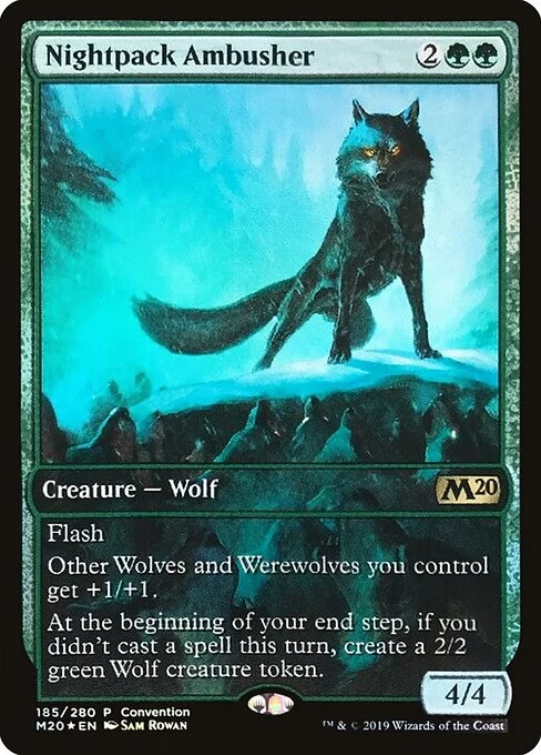 Nightpack Ambusher, carta Magic di tipo Creature — Wolf illustrata da Sam Rowan