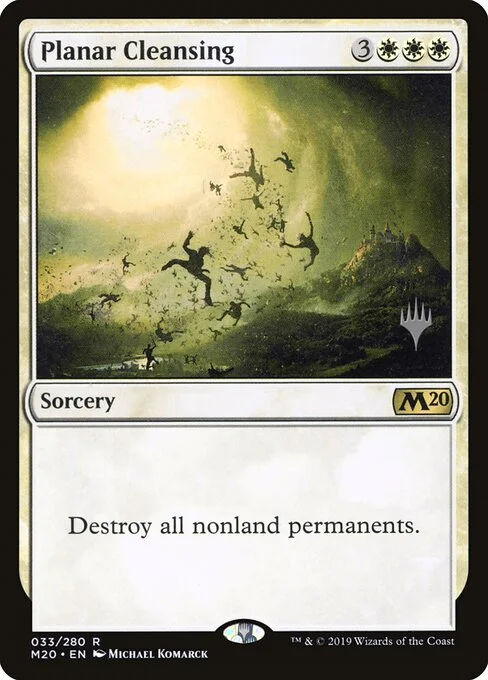 Planar Cleansing, carta Magic di tipo Sorcery illustrata da Michael Komarck