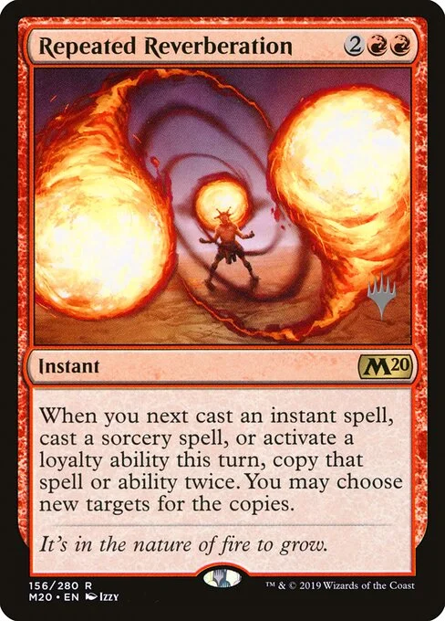 Repeated Reverberation, carta Magic di tipo Instant illustrata da Izzy