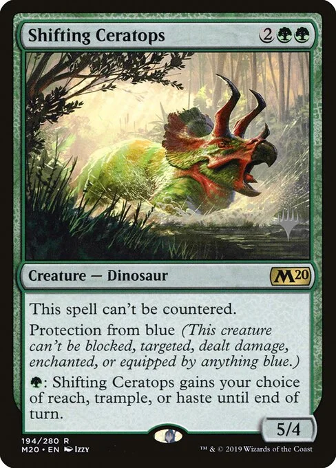 Shifting Ceratops, carta Magic di tipo Creature — Dinosaur illustrata da Izzy