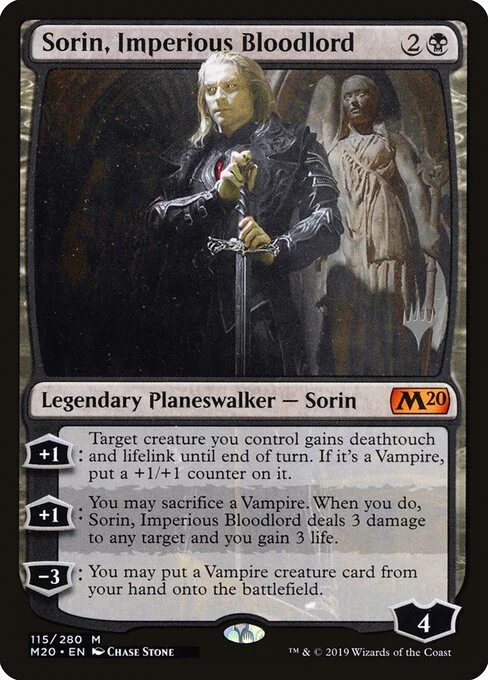 Sorin, Imperious Bloodlord, carta Magic di tipo Legendary Planeswalker — Sorin illustrata da Chase Stone