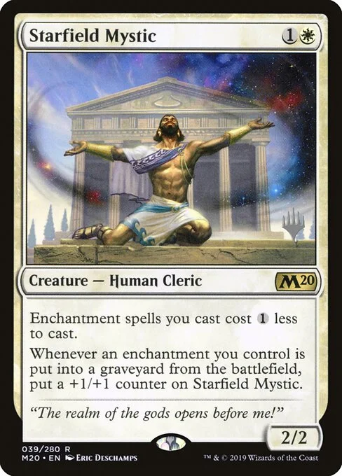 Starfield Mystic, carta Magic di tipo Creature — Human Cleric illustrata da Eric Deschamps