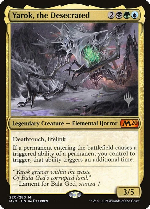 Yarok, the Desecrated, carta Magic di tipo Legendary Creature — Elemental Horror illustrata da Daarken