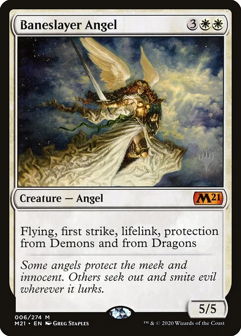 Baneslayer Angel, carta Magic di tipo Creature — Angel illustrata da Greg Staples