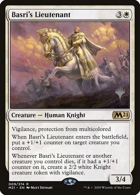 Basri's Lieutenant, carta Magic di tipo Creature — Human Knight illustrata da Matt Stewart