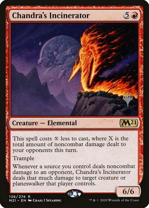 Chandra's Incinerator, carta Magic di tipo Creature — Elemental illustrata da Craig J Spearing