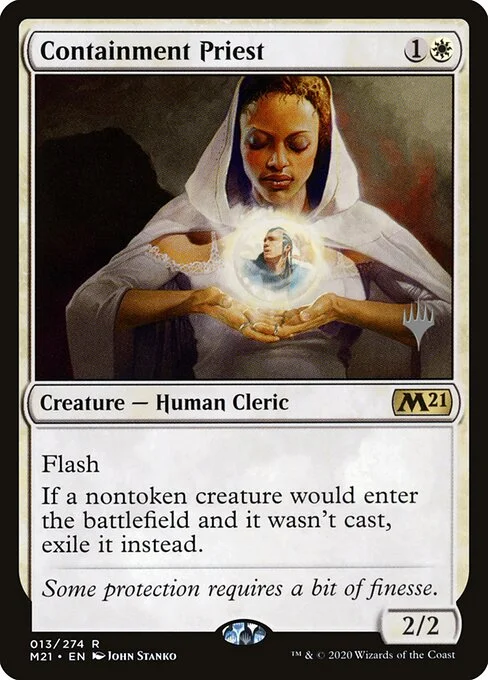Containment Priest, carta Magic di tipo Creature — Human Cleric illustrata da John Stanko