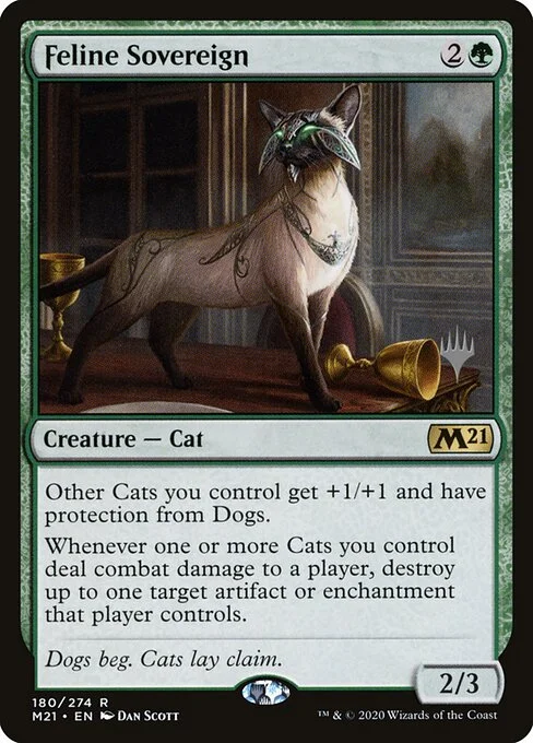 Feline Sovereign, carta Magic di tipo Creature — Cat illustrata da Dan Murayama Scott