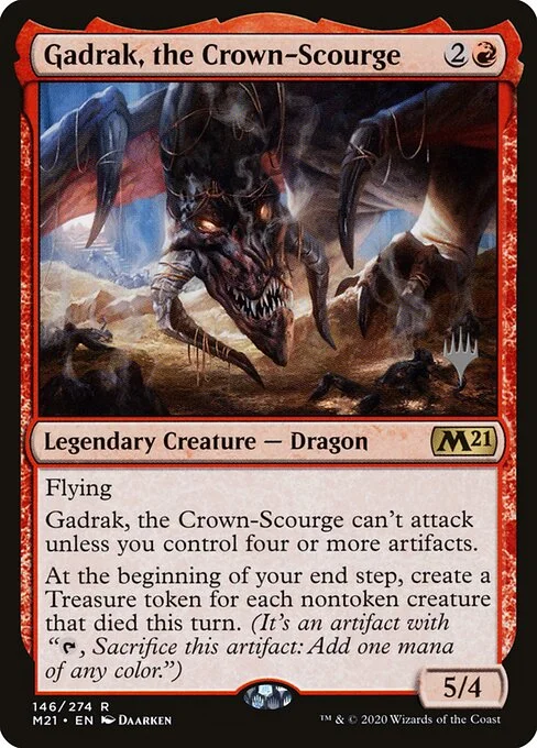 Gadrak, the Crown-Scourge, carta Magic di tipo Legendary Creature — Dragon illustrata da Daarken