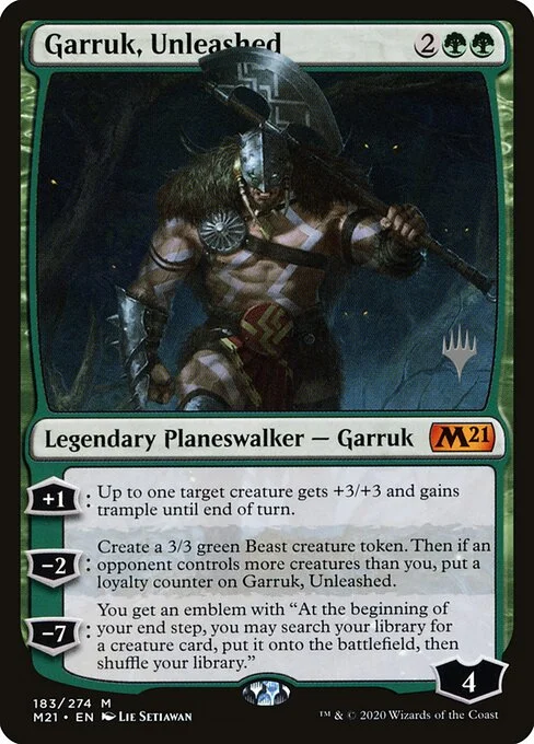 Garruk, Unleashed, carta Magic di tipo Legendary Planeswalker — Garruk illustrata da Lie Setiawan