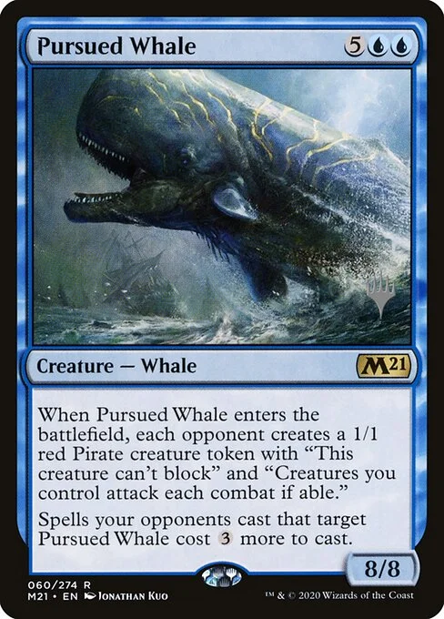 Pursued Whale, carta Magic di tipo Creature — Whale illustrata da Jonathan Kuo