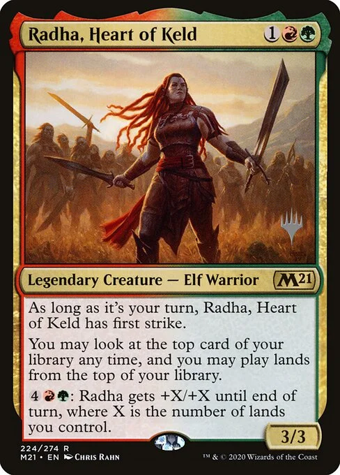 Radha, Heart of Keld, carta Magic di tipo Legendary Creature — Elf Warrior illustrata da Chris Rahn