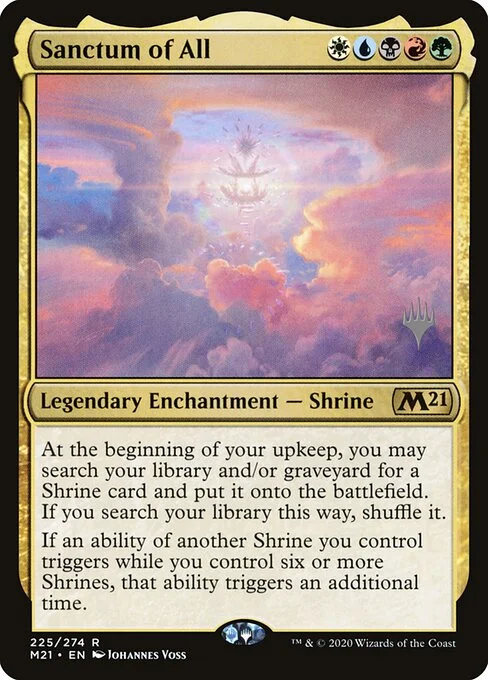 Sanctum of All, carta Magic di tipo Legendary Enchantment — Shrine illustrata da Johannes Voss