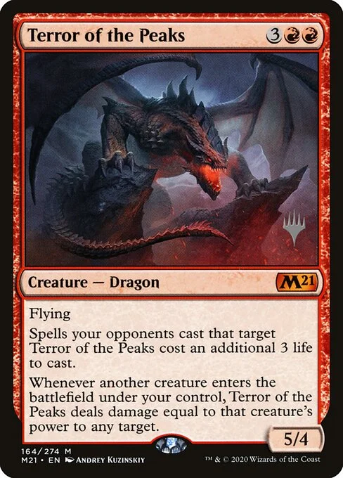 Terror of the Peaks, carta Magic di tipo Creature — Dragon illustrata da Andrey Kuzinskiy