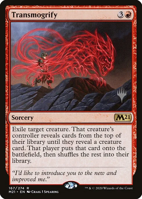 Transmogrify, carta Magic di tipo Sorcery illustrata da Craig J Spearing