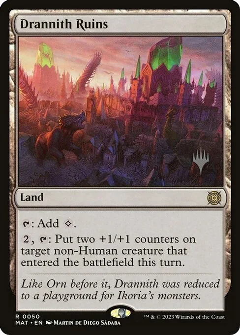 Drannith Ruins, carta Magic di tipo Land illustrata da Martin de Diego Sádaba