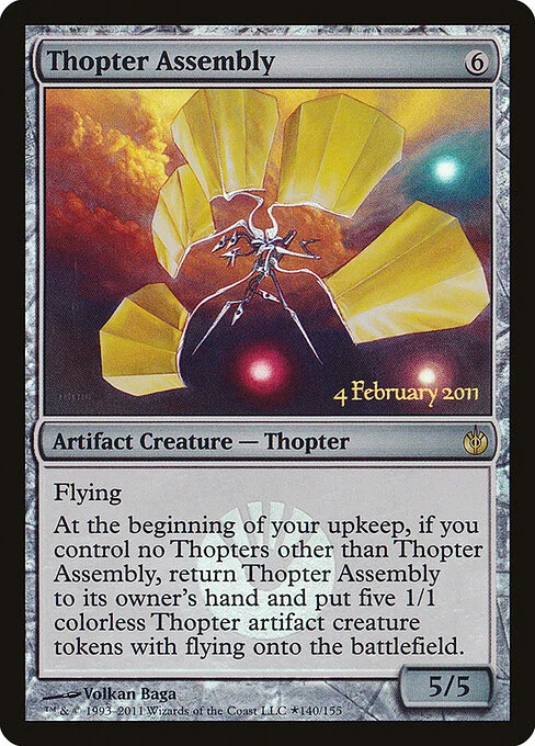 Thopter Assembly, carta Magic di tipo Artifact Creature — Thopter illustrata da Volkan Baǵa