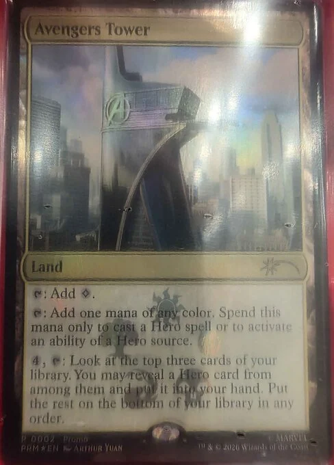 Avengers Tower, carta Magic di tipo Land illustrata da Arthur Yuan