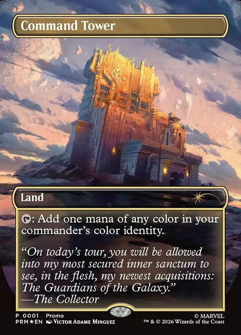 Command Tower, carta Magic di tipo Land illustrata da Victor Adame Minguez