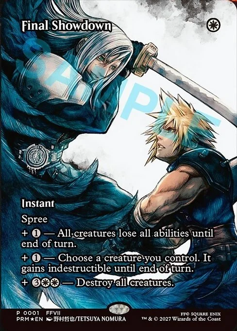 Final Showdown, carta Magic di tipo Instant illustrata da Tetsuya Nomura