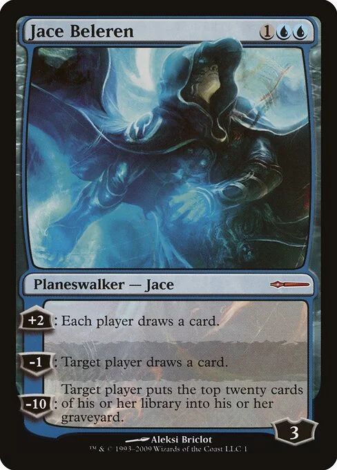 Jace Beleren, carta Magic di tipo Legendary Planeswalker — Jace illustrata da Aleksi Briclot
