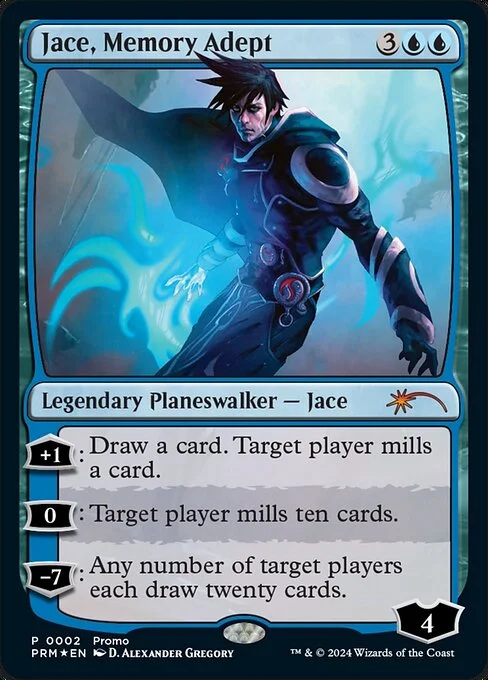 Jace, Memory Adept, carta Magic di tipo Legendary Planeswalker — Jace illustrata da D. Alexander Gregory