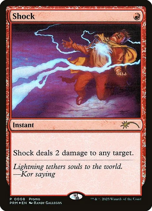Shock, carta Magic di tipo Instant illustrata da Randy Gallegos