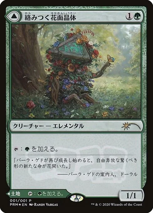 Tangled Florahedron // Tangled Vale, carta Magic di tipo Creature — Elemental // Land illustrata da Randy Vargas