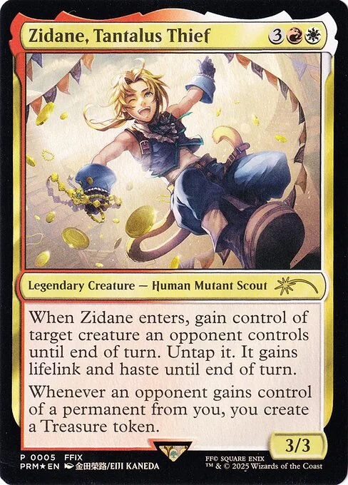Zidane, Tantalus Thief, carta Magic di tipo Legendary Creature — Human Mutant Scout illustrata da Eiji Kaneda