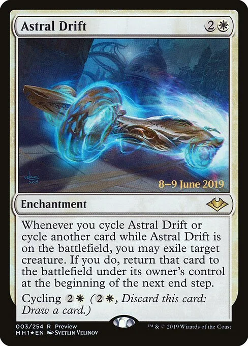 Astral Drift, carta Magic di tipo Enchantment illustrata da Svetlin Velinov
