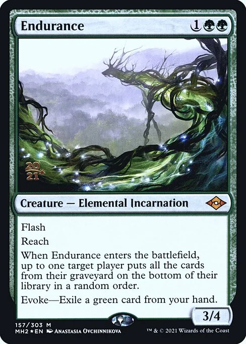 Endurance, carta Magic di tipo Creature — Elemental Incarnation illustrata da Anastasia Ovchinnikova
