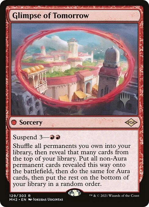 Glimpse of Tomorrow, carta Magic di tipo Sorcery illustrata da Jokubas Uogintas