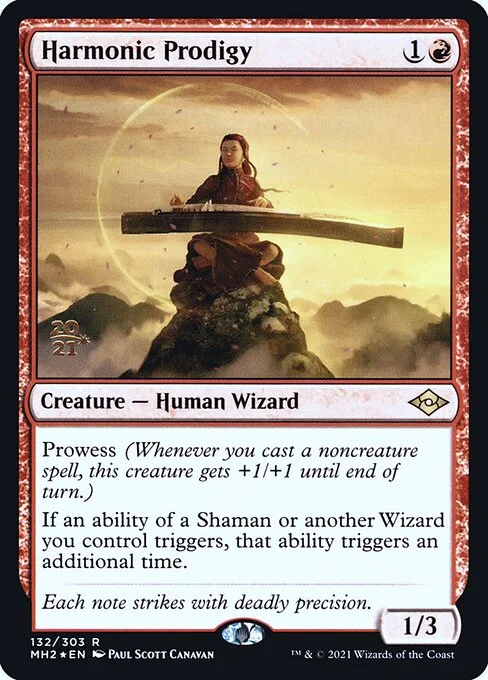 Harmonic Prodigy, carta Magic di tipo Creature — Human Wizard illustrata da Paul Scott Canavan