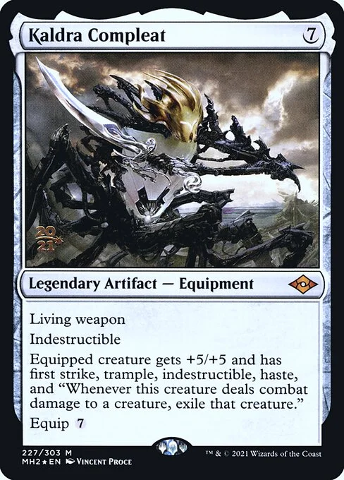 Kaldra Compleat, carta Magic di tipo Legendary Artifact — Equipment illustrata da Vincent Proce