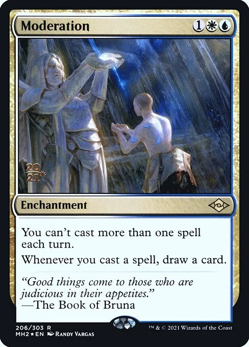Moderation, carta Magic di tipo Enchantment illustrata da Randy Vargas