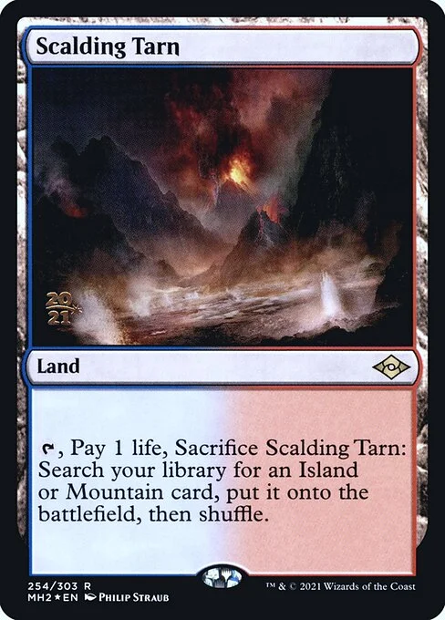 Scalding Tarn, carta Magic di tipo Land illustrata da Philip Straub