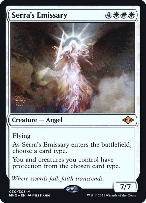 Serra's Emissary, carta Magic di tipo Creature — Angel illustrata da Nils Hamm