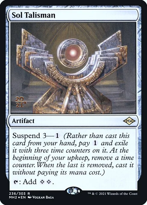 Sol Talisman, carta Magic di tipo Artifact illustrata da Volkan Baǵa