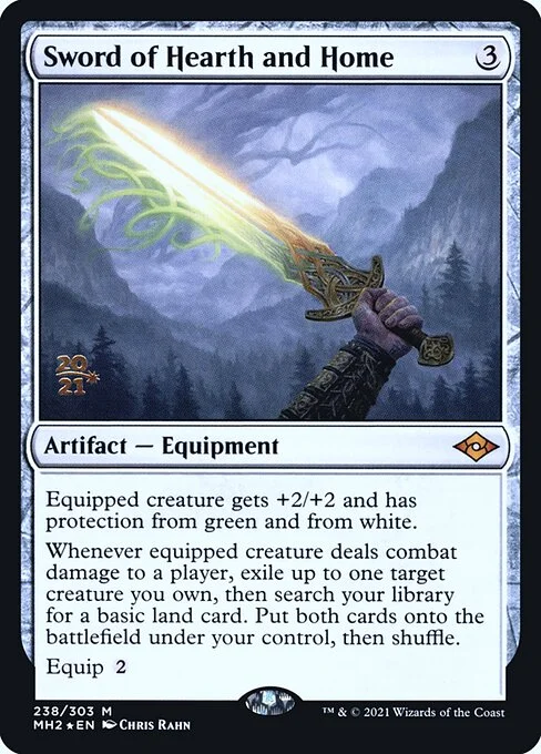 Sword of Hearth and Home, carta Magic di tipo Artifact — Equipment illustrata da Chris Rahn
